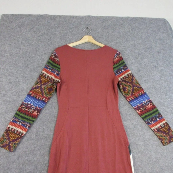 Desigual Art to Wear Womens Bodycon Knit Mini Dress Long Sleeve Large 348 - Picture 4 of 13